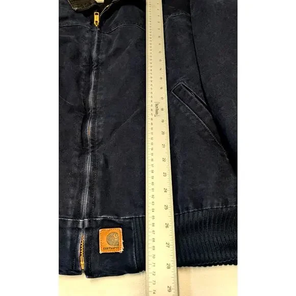 Carhartt Santa Fe Jacket Midnight Navy Blue Mens Size 2XL Quilted